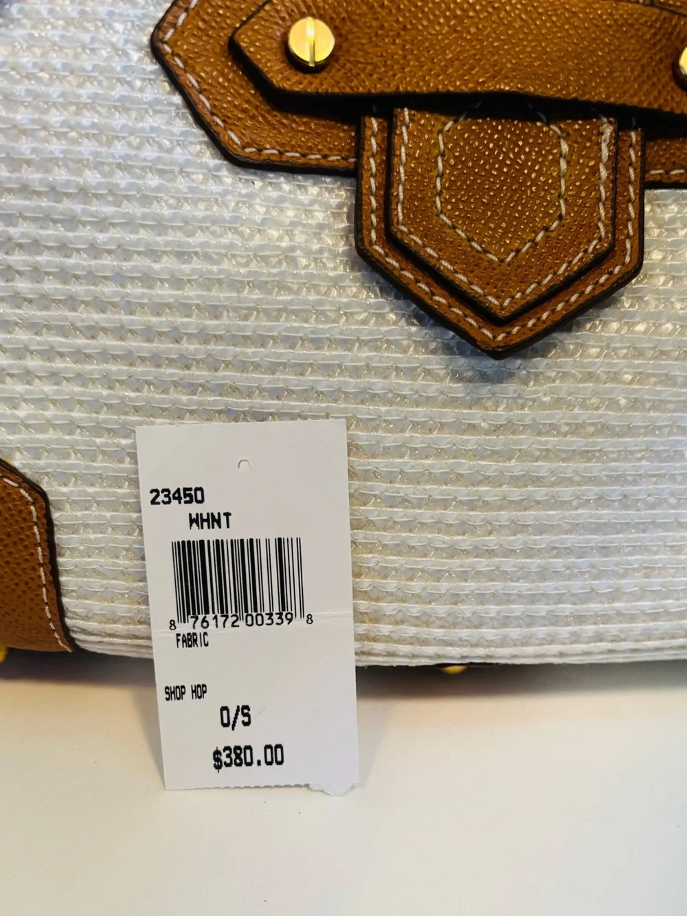 Rare Vintage Eric Javits White Raffia Woven Shopper Satchel NWT